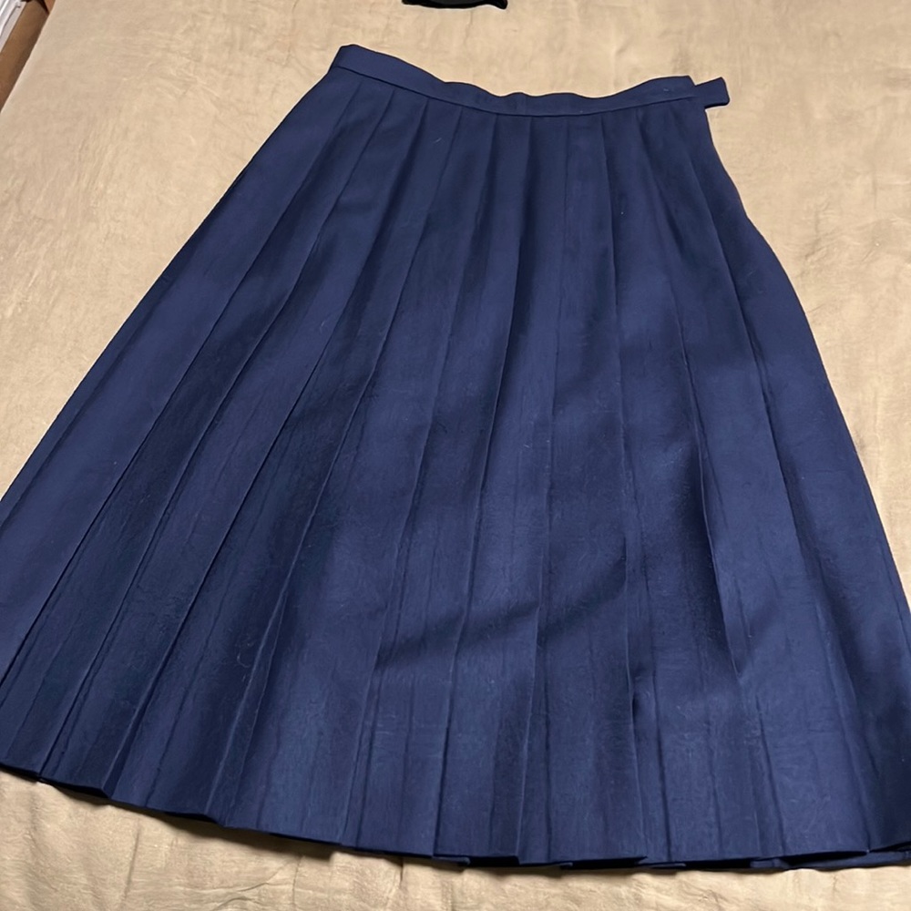 *Vintage* Smith & Watson Pleated Blue Wool Skirt